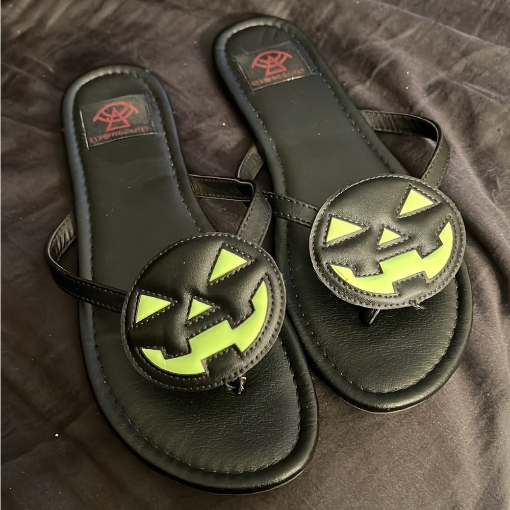 Strange Cvlt Strange Cult Jack O Lantern sandals